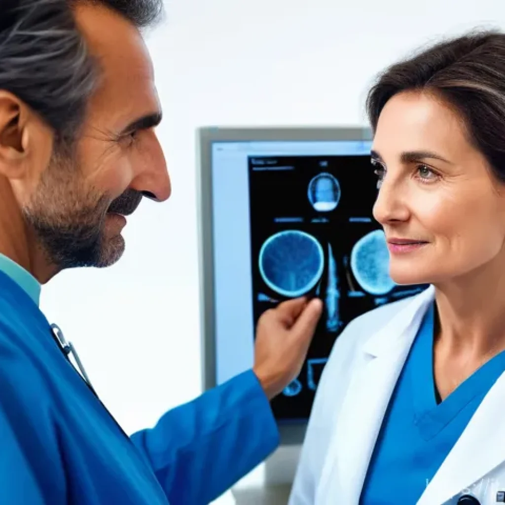 경영지도사와 산업 분석 사례 - **Prompt:** A state-of-the-art telemedicine consultation in a bright, modern Italian clinic. An Ital...