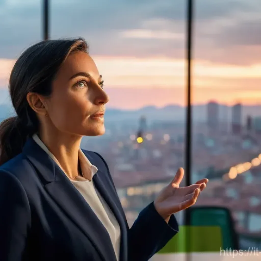 경영지도사와 국제 비즈니스 매너 - A professional female business consultant, dressed in smart business attire, stands confidently in a...