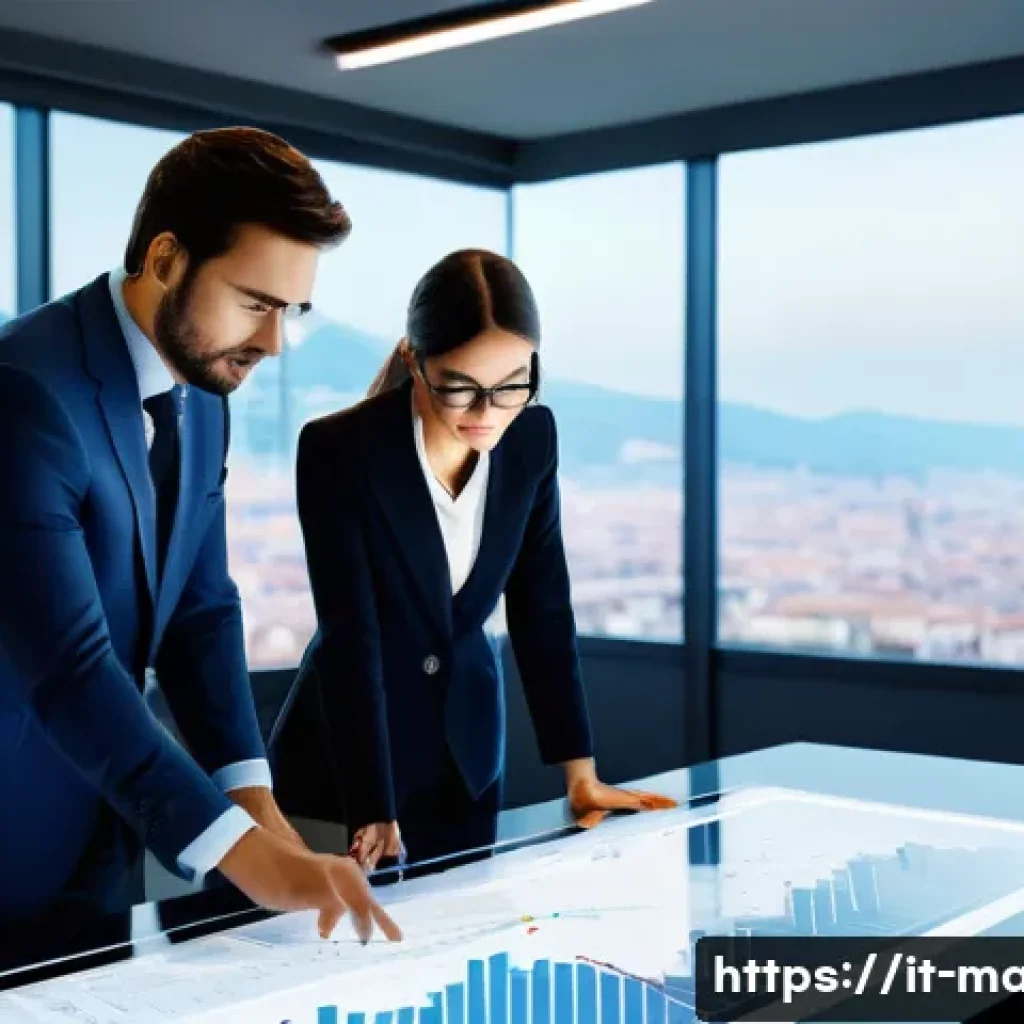 경영지도사와 프로젝트 관리 사례 - **Prompt:** A dynamic scene depicting a diverse team of Italian business professionals, including a ...