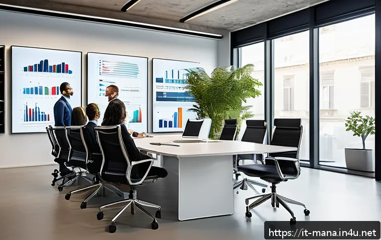경영지도사와 조직 변화 관리 - A modern Italian corporate office scene showing a diverse team of professionals engaged in a transpa...