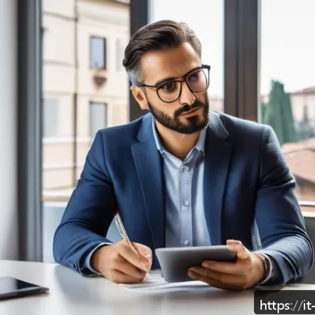 경영지도사와 고객 설득 기술 - A professional business consultant attentively listening to a client in a modern Italian office sett...