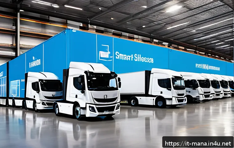 경영지도사 실무에서의 문제 해결 사례 - A modern medium-sized manufacturing company&rsquo;s logistics hub in Italy, showing a diverse team of prof...