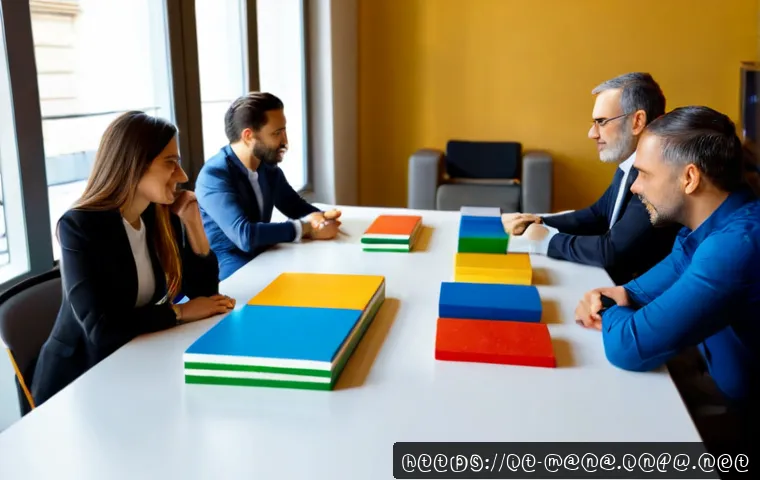 경영지도사와 조직 구조 개선 프로젝트 - Photorealistic organizational improvement workshop in a modern Italian small business office in Mila...